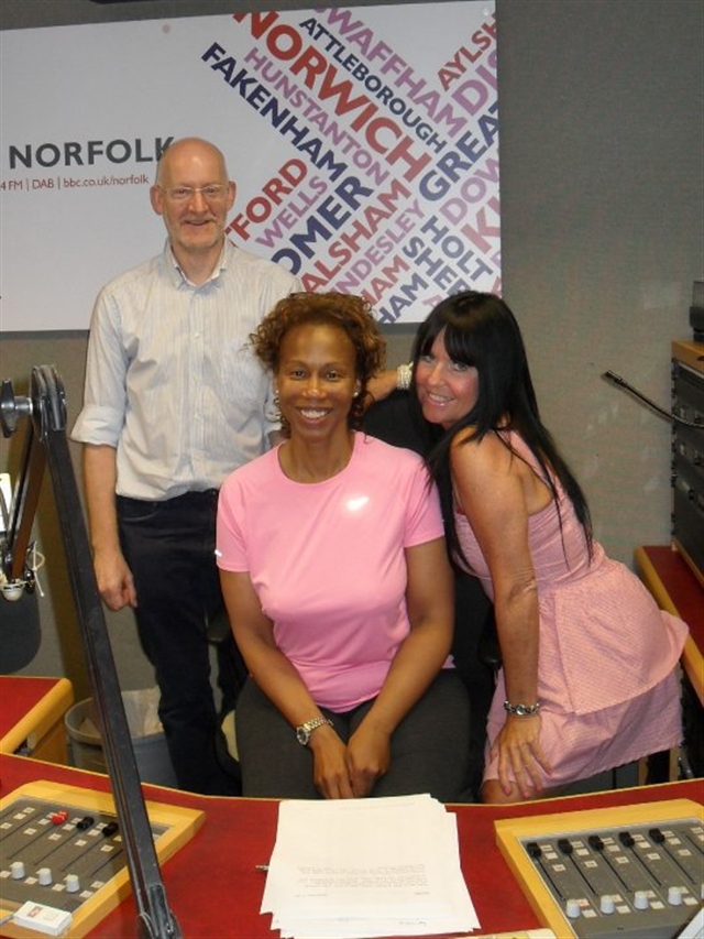 Trisha Goddard and I on BBC RADIO Norfolk