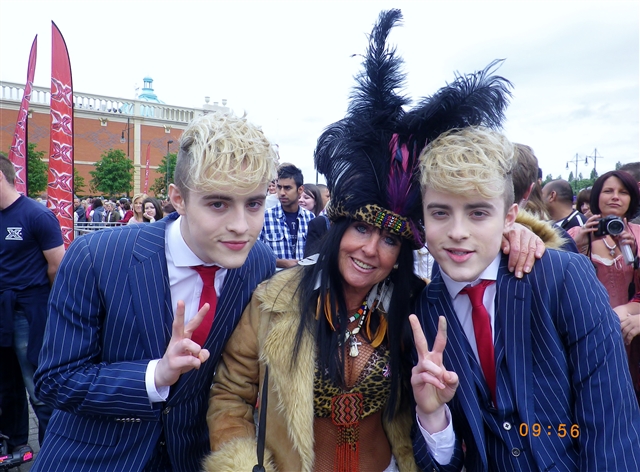 Top Talented Irish Lovely Lads Jedward and I Donna Africa at my Manchester X-Factor Audition June 2012