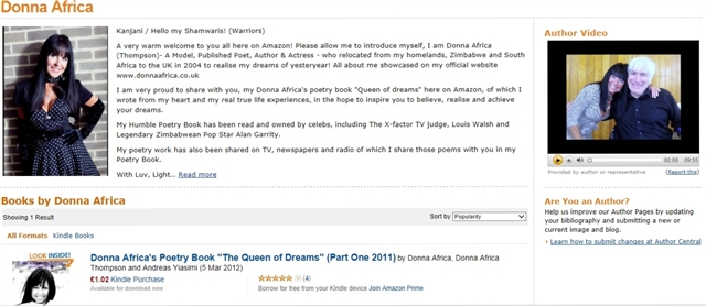 My Author's Page & Poetry Book on Amazon