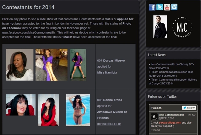 Donna Africa Contestant in Miss Commonwealth Beauty Pageant 2014