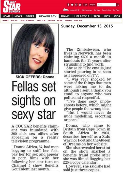 Me in The Daily Star Sunday 13 Dec 2015