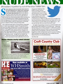 I am fgeatured in H&E Naturist Mag in their Nude News page 11 Issue Feb 2017