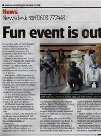 Hollywood Norwich Event that I was a guest at. Norwich evening News sept 2011