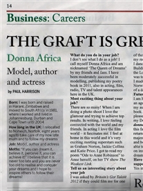 Featured in The South African newspaper 8th -14th May 2012
