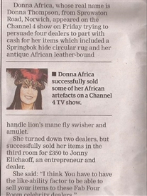 Norwich Evening News 22rd July 2013 TV Channel4 