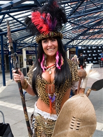 Donna Africa Famous Zulu Warrior at the Alpha Papa Film Premiere Photographer Barbara Laws photography 24th July 2013