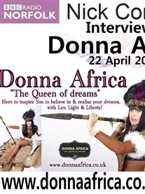 My BBC RADIO In depth interview about Donna Africa the persona & life my life in Africa  22 April 2015